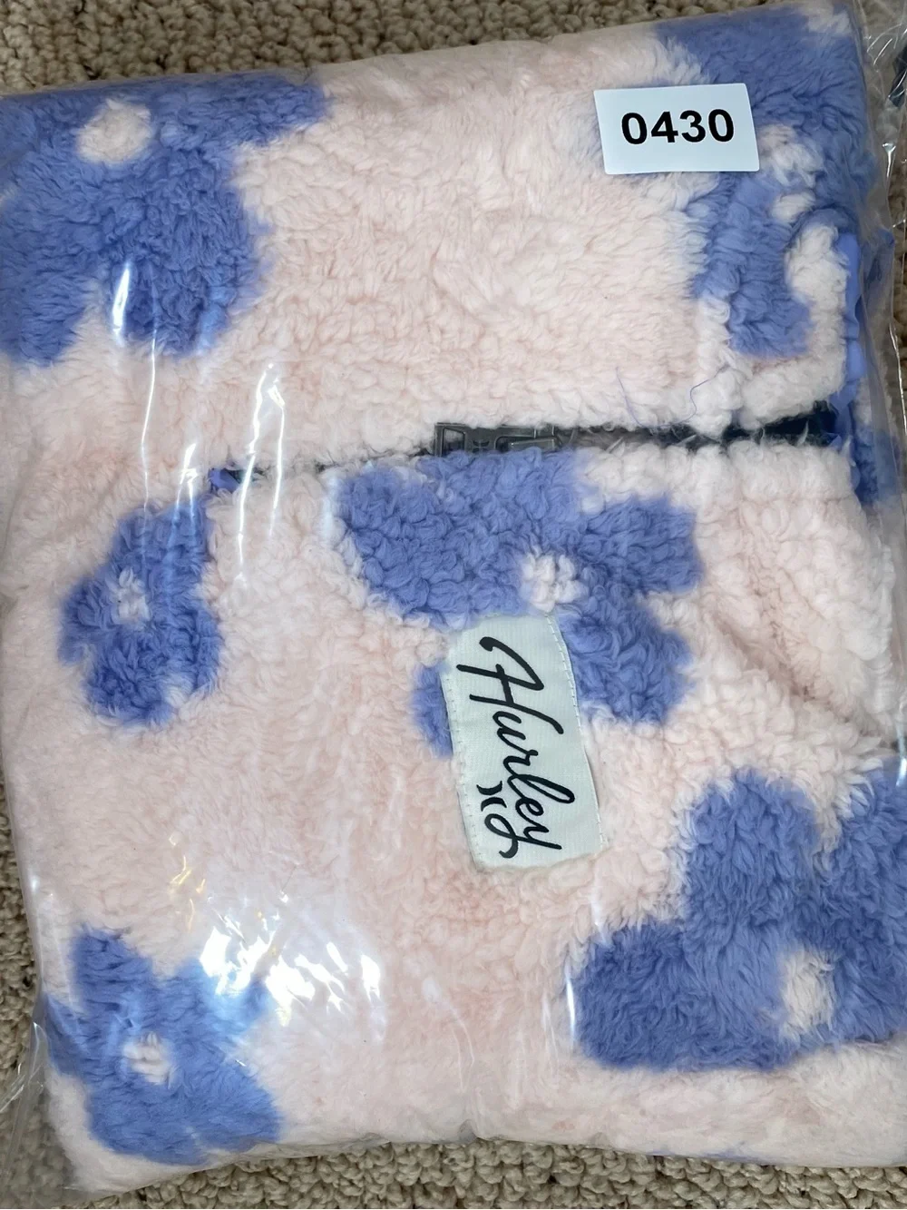 Hurley Girls Cozy Sherpa Printed Quarter-Zip Jacket (Echo Pink, S (6/6X))